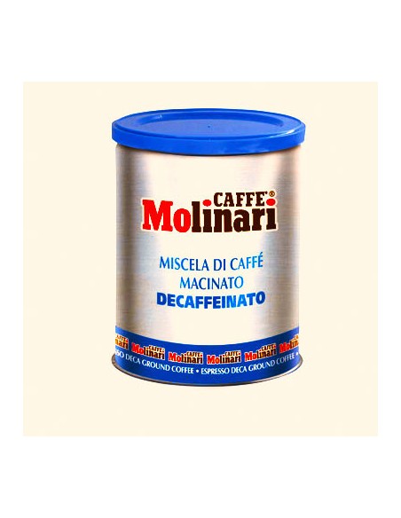 Caffe Molinari Espresso DECA Ground 250g TIN